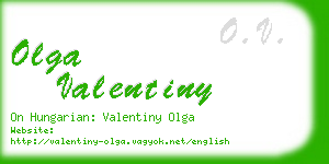 olga valentiny business card